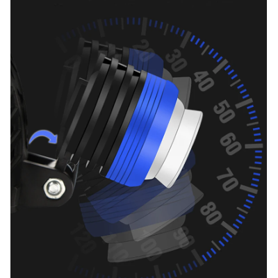 Lanterna de cap cu 2 Led-uri si 4 moduri de iluminare