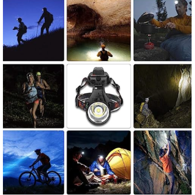 Lanterna de Cap cu Acumulator W634 Mare cu LED XHP50 Puternic