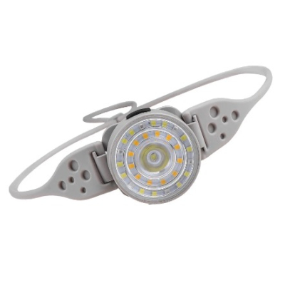 Lanterna de cap cu banda din Silicon Ajustabila cu Lumina Alba si Rosie