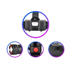 Lanterna de cap cu LED puternic BL 8102 TG cu incarcare tip C