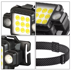 Lanterna de cap LED COB KL 533 5W 1000lm USB magnet