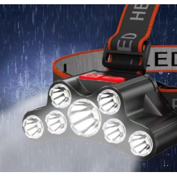 Lanterna de cap T26 cu 7 LED si 4 moduri iluminare USB