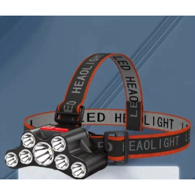 Lanterna de cap T26 cu 7 LED si 4 moduri iluminare USB