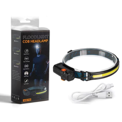 Lanterna de cap W678 cu acumulator banda COB Ultra-Bright