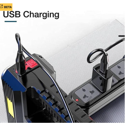 Lanterna de mana 8 LED+COB cu incarcare solara si USB Q SD623