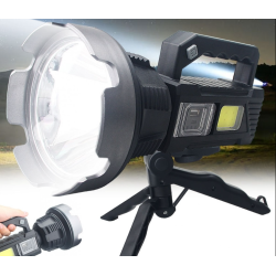 Lanterna de mana cu LED TD 999 de 50W cu 8000 lumeni acumulator integrat lumina laterala COB