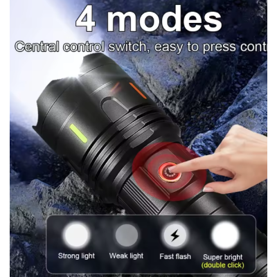 Lanterna de mana LED de mare putere ZSH X17 cu 4 moduri de iluminare