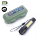Lanterna de mana T6 C812 in cutie verde T630 cu led COB Lateral