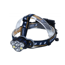 Lanterna frontala de cap 6 LED prindere pe cap RD C085 Negru Galben