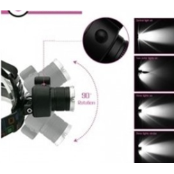 Lanterna Frontala LED+2COB 5W Zoom Acumulatori BLC 865T6