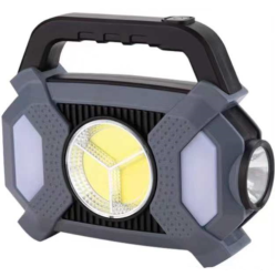 Lanterna LED reincarcabila cu panou solar maner si LED COB CERC