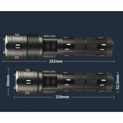 Lanterna Profesionala AK177 Incarcare Type C putere 60W indicator de incarcare cu 8 acumulatori