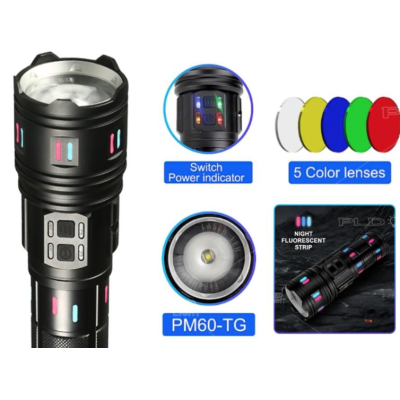 Lanterna Profesionala AK177 Incarcare Type C putere 60W indicator de incarcare cu 8 acumulatori