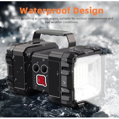 Lanterna Puternica cu Acumulator MXW844 2 Capete 55 LED, USB, Semnalizare Urgente