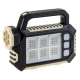 Lanterna solara HS-8029-7-A multifunctionala  cu 3 surse de lumină: 7 LED-uri SMD în față, 54 LED-uri SMS pe lateral, 3 mini panouri LED-uri pe lateral