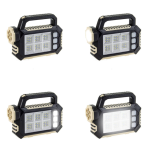 Lanterna solara HS-8029-7-A multifunctionala  cu 3 surse de lumină: 7 LED-uri SMD în față, 54 LED-uri SMS pe lateral, 3 mini panouri LED-uri pe lateral