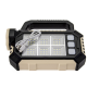 Lanterna solara HS-8029-7-A multifunctionala  cu 3 surse de lumină: 7 LED-uri SMD în față, 54 LED-uri SMS pe lateral, 3 mini panouri LED-uri pe lateral