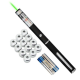Laser Pointer Verde cu 12 Capete Interschimbabile si 2 Baterii Incluse - Tip Pix