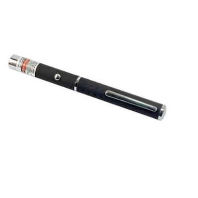 Laser Pointer Verde cu 12 Capete Interschimbabile si 2 Baterii Incluse - Tip Pix