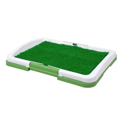 Litiera tip Tavita Toaleta pentru Animale de companie cu Gazon/Iarba Artificiala pentru Casa