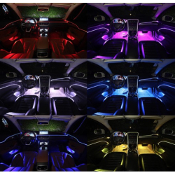 Lumina ambientala LED RGB fibra, Suport pentru aplicatii, 4 in 1, 6 metri