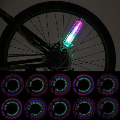 Lumini spite bicicleta, 32 LED multicolor cu 30 moduri iluminare