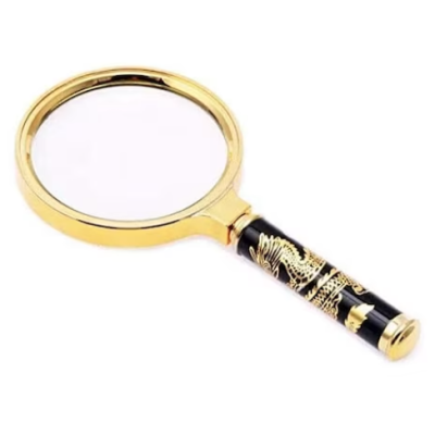 Lupa clasica cu maner 70 mm model dragon AURIU