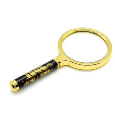 Lupa clasica cu maner 70 mm model dragon AURIU