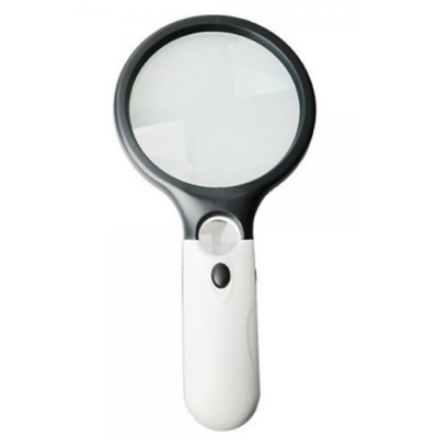 Lupa profesionala cu 3 LED pentru birou cu baterii