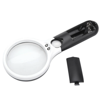 Lupa profesionala cu 3 LED pentru birou cu baterii