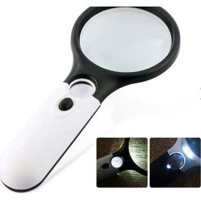 Lupa profesionala cu 3 LED pentru birou cu baterii