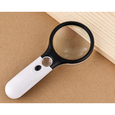 Lupa profesionala cu 3 LED pentru birou cu baterii