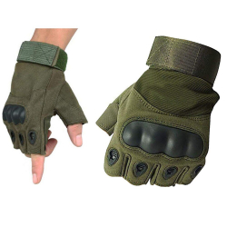 Mănuși de Bicicletă Jumatate de Deget Khaki L sau XL