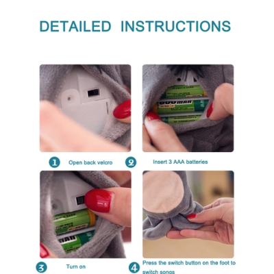 Magarus interactiv MARE cu 2 functii Merge la plimbare si imita sunete, jucarie din plus