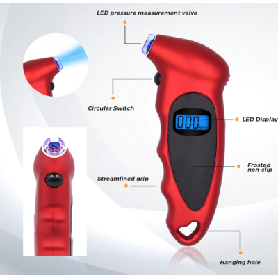 Manometru digital de Buzunar pentru verificat presiune roti retro iluminat