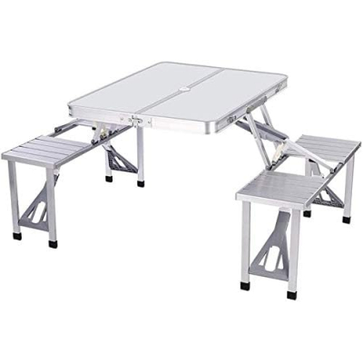 Masa de cafea  4 Scaune din aluminiu pentru camping în aer liber portabila si  pliabila pentru picnic tip valiza
