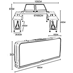 Masa de cafea  4 Scaune din aluminiu pentru camping în aer liber portabila si  pliabila pentru picnic tip valiza
