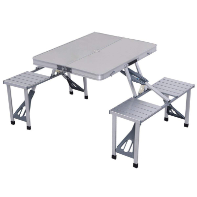 Masa de cafea  4 Scaune din aluminiu pentru camping în aer liber portabila si  pliabila pentru picnic tip valiza