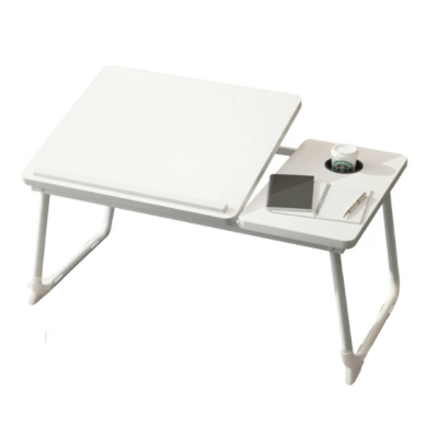 Masa pliabila pentru laptop cu suport pentru pahar reglabila pe inaltime 5 pozitii ALBA