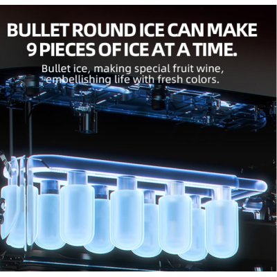 Masina de facut gheata 120W Rezervor apa 2.2 litri pana la 12 kg gheata/zi