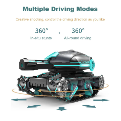 Masina de jucarie cu telecomanda tip tanc cu mingi de apa TK 100 Masina de jucarie cu telecomanda tip tanc cu mingi de apa TK 100