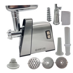 Masina de tocat carne electrica MX711 Inox 3500W Accesorii rosii carnati 3 site motor cupru