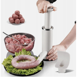 Masina manuala 2 in 1 pentru carnati si chiftele compacta usor de utilizat