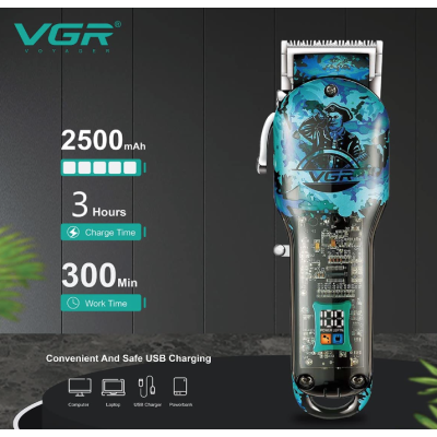 Masina profesionala de tuns parul VGR V 685 Salon Series display led