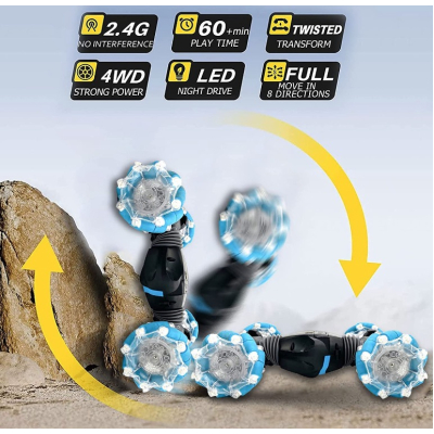 Masina RC cu telecomanda control cu gesturi 4WD rotativ pe doua fete Masina RC cu telecomanda control cu gesturi 4WD rotativ pe doua fete