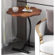 Masuta de cafea tip floare cu picior pentru canapea sau pat culoare maro