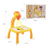 Masuta de desenat GALBENA cu proiector diapozitive holograme