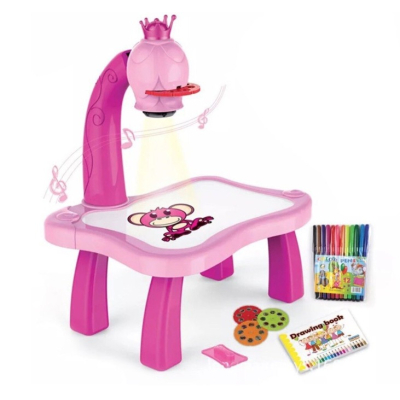 Masuta de Desenat Roz cu Proiector si Diapozitive