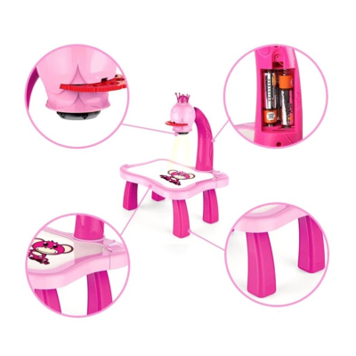 Masuta de Desenat Roz cu Proiector si Diapozitive