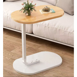 Masuta dreptunghiulara pentru cafea 45x60x30cm natur cu ALB